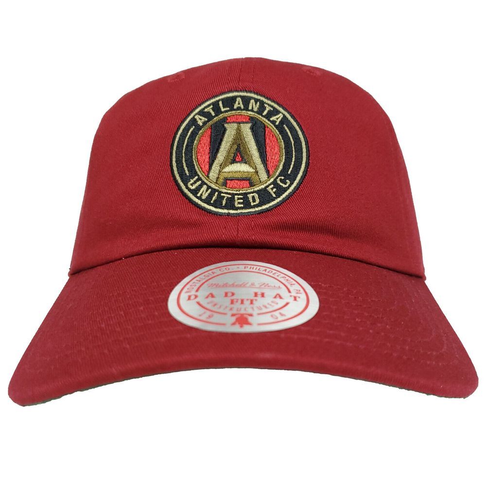 Atlanta United FC Mitchell & Ness MLS Dad Hat Cap Maroon Strapback NWT